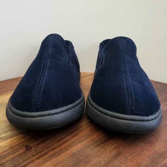 NWOT Hush Puppies Slippers Corduroy Navy Men's Size 8 - Picture 8 of 11